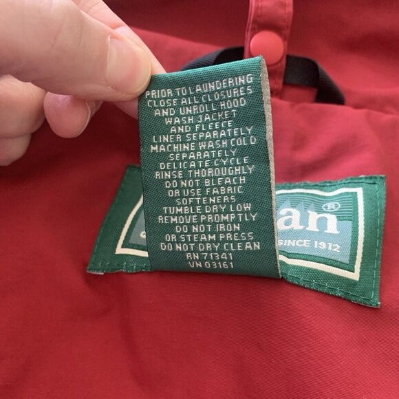 L.L. Bean Jacket Windbreaker Packable Hood Lightweight XL Tall Red - Picture 16 of 16